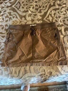 Casual khaki Drawstring Skirt